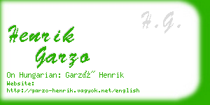 henrik garzo business card